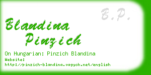blandina pinzich business card